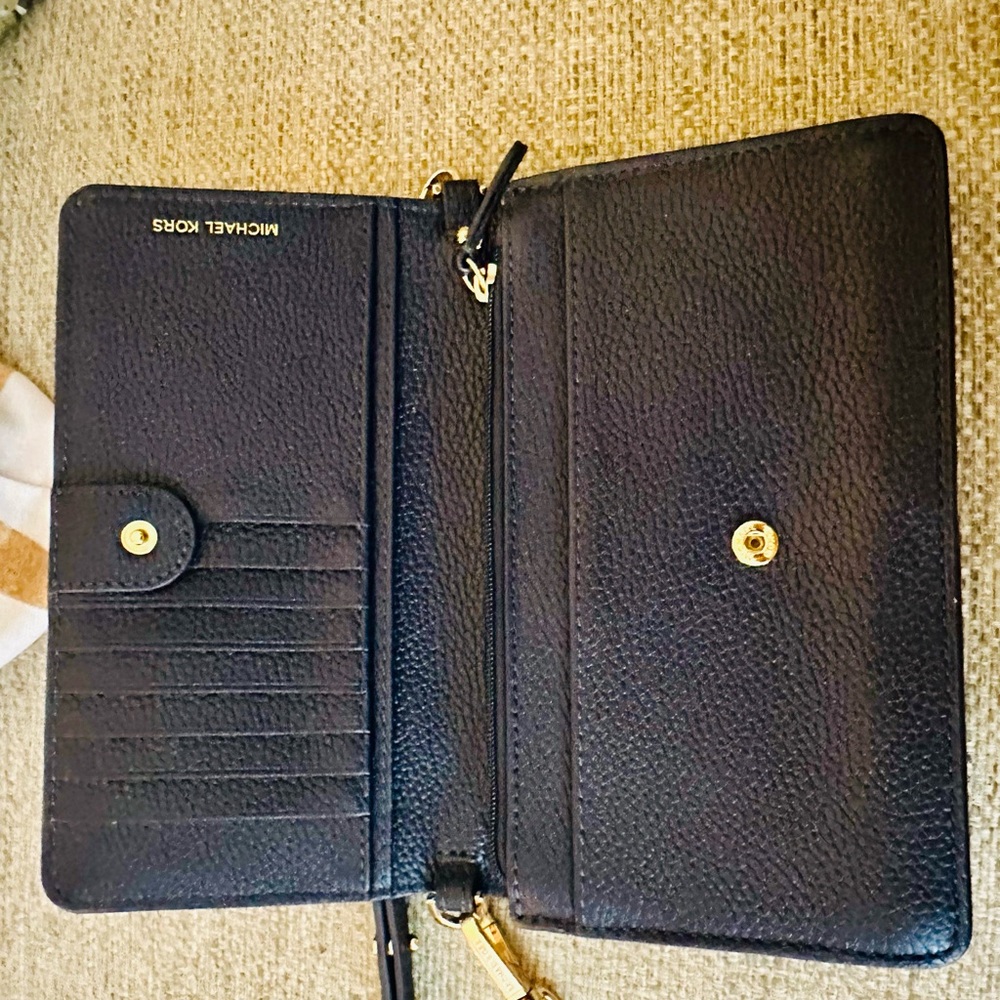 Michael Kors Dark Navy Pebbled Leather Convertible Crossbody Bag - Picture 15 of 15